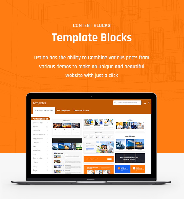 Ostion - Construction & Industry Building Company WordPress Theme